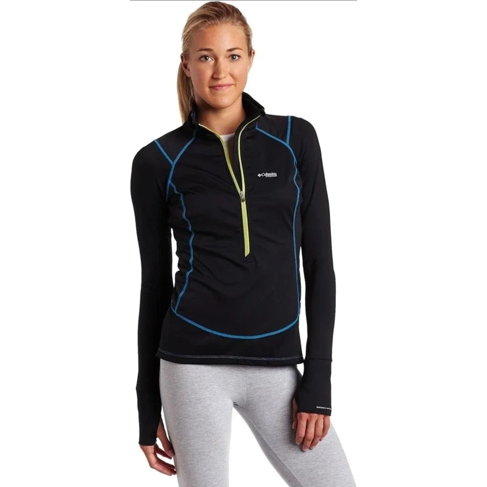 Columbia Titanium Omni-Wick Advanced Evaporation‎ Black 1/4 Zip Up Jacket Size S